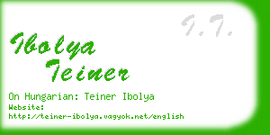 ibolya teiner business card